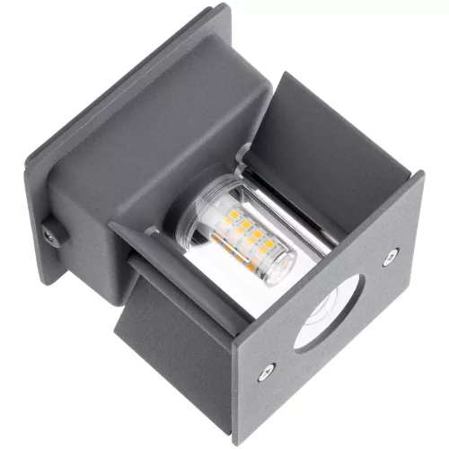 LED kerti fali lámpa G9, felfelé állítható, alul grafit PYXIS LUMILED