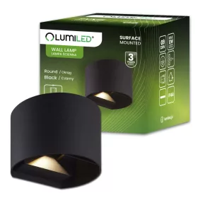   Kerti fali lámpa LED G9 állítható, kerek tetejű alsó fekete PYXIS LUMILED