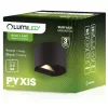 Kerti fali lámpa LED G9 állítható, kerek tetejű alsó fekete PYXIS LUMILED
