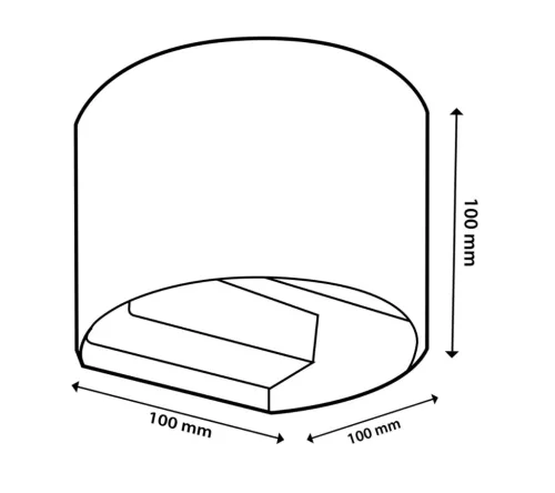 Kerti fali lámpa LED G9 állítható, kerek tetejű alsó fekete PYXIS LUMILED