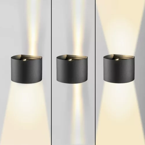 Kerti fali lámpa LED G9 állítható, kerek tetejű alsó fekete PYXIS LUMILED