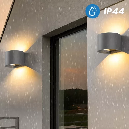 Kerti fali lámpa LED G9 állítható, kerek tetejű alsó grafit PYXIS LUMILED