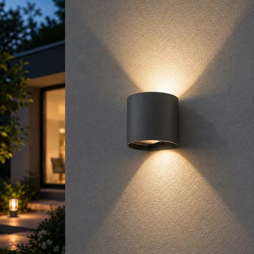 Kerti fali lámpa LED G9 állítható, kerek tetejű alsó grafit PYXIS LUMILED