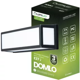   Kerti lámpa E27 Négyszögletű emelőfali lámpa DOMLO LUMILED