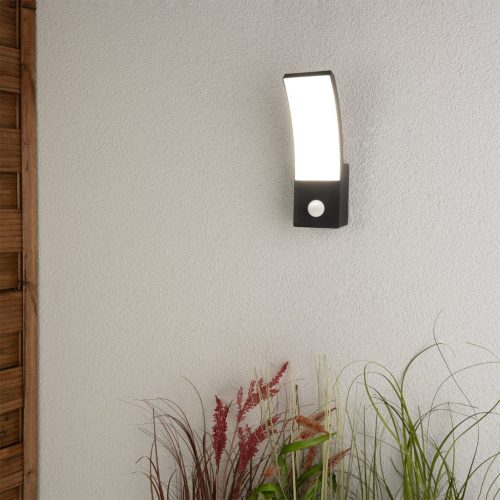 Kültéri kerti lámpa LED fali lámpa 12W 4000K mozgásérzékelő AGOS LUMILED