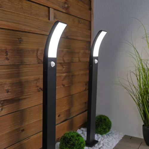 Kerti lámpa kültéri oszlopon álló 11W LED 4000K ANVES mozgásérzékelő 80cm Lumiled