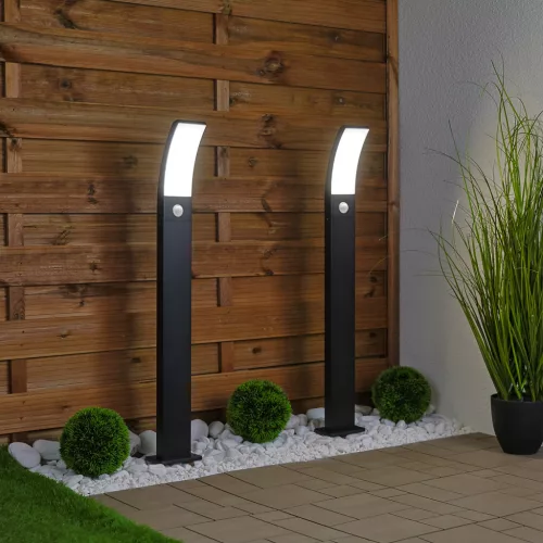 Kerti lámpa kültéri oszlopon álló 11W LED 4000K ANVES mozgásérzékelő 80cm Lumiled