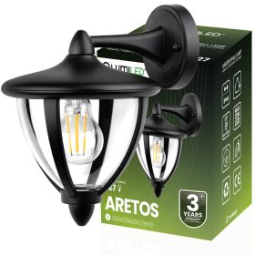   Kerti lámpa E27 LED homlokzati fali lámpa ARETOS LUMILED Lámpás