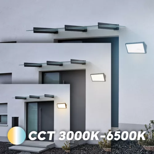 Kültéri kerti lámpa CCT 20W LED IP44 emelőfali lámpa MAVIS LUMILED