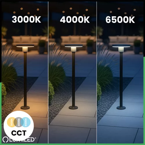Kültéri kerti lámpa állólámpa CCT LED 12W 3000-6500K IP65 CORTUS LUMILED