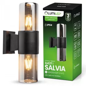   Kerti Fali Lámpa Kültéri Homlokzati Sátor 2x E27 SALVIA LUMILED