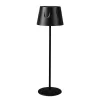 LED kerti lámpa, álló, dekoratív, asztali, éjszakai, USB, szabályozható, érintős, fekete, FIORA LUMILED
