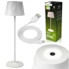 LED kerti lámpa, álló, dekoratív, asztali, éjszakai, USB, szabályozható, érintős, fehér, FIORA LUMILED