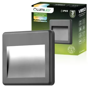   Kerti kültéri lépcsőlámpa, homlokzati fali lámpa, CCT 3000-6500K LED 4W IP65 VIREO LUMILED