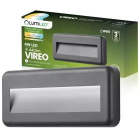   Kültéri kerti lépcső LED lámpa 4W CCT 3000-6500K IP65 homlokzati fali lámpa VIREO LUMILED