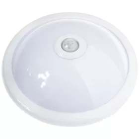   Felületre szerelt LED mennyezeti lámpa REGIS 2x E27 IP44 mozgás- és szürkületérzékelővel, fehér kerek 30 cm LUMILED