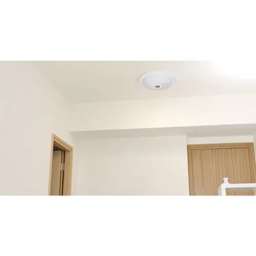 Felületre szerelt LED mennyezeti lámpa REGIS 2x E27 IP44 mozgás- és szürkületérzékelővel, fehér kerek 30 cm LUMILED