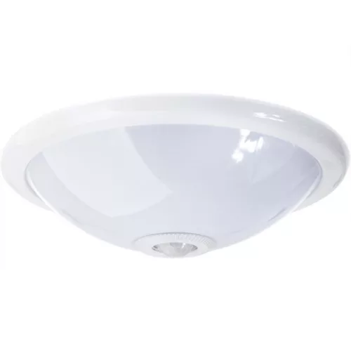 Felületre szerelt LED mennyezeti lámpa REGIS 2x E27 IP44 mozgás- és szürkületérzékelővel, fehér kerek 30 cm LUMILED
