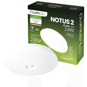   LED mennyezeti lámpa, felületre szerelt 24W NOTUS 2 kerek mozgásérzékelő IP44 38 cm LUMILED