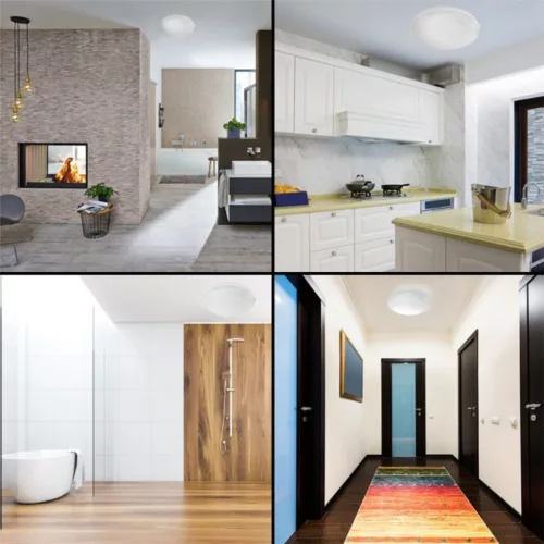 LED mennyezeti lámpa Felületre szerelt 12W IP44 Round GLORY 2 DIAMOND 26cm LUMILED