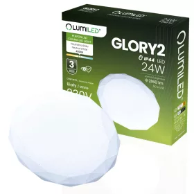   LED mennyezeti lámpa, felületre szerelhető GLORY2 24W 4000K IP44 kerek LUMILED