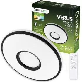   LED Mennyezeti Lámpa Felületre Szerelhető VERUS 72W CCT Fehér Kerek 50cm + LUMILED TÁVIRÁNYÍTÓ