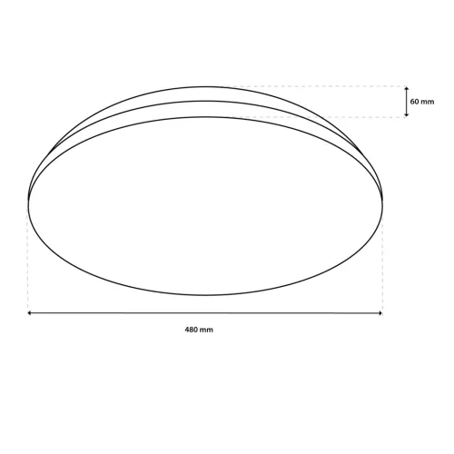 LED Mennyezeti Lámpa Felületre Szerelhető SALUS2 72W IP44 CCT Fehér Kerek 50cm + LUMILED TÁVIRÁNYÍTÓ
