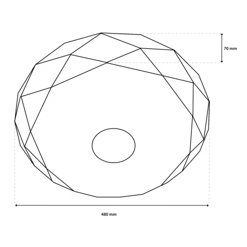 LED Mennyezeti Lámpa Felületre Szerelhető WESTA 72W CCT Fehér Kerek 50cm + LUMILED TÁVIRÁNYÍTÓ