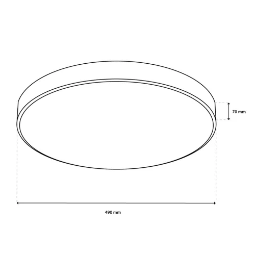 LED Mennyezeti Lámpa Felületre Szerelhető MILEO 72W IP44 CCT Fehér Kerek 50cm + LUMILED TÁVIRÁNYÍTÓ