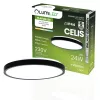 LED mennyezeti lámpa, felületre szerelt 24W 4000K 2500lm 104lm/W CELIS kerek IP44 fekete gyűrű ALS LUMILED