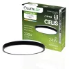 LED mennyezeti lámpa, felületre szerelt 24W 4000K 2500lm 104lm/W CELIS kerek IP44 fekete gyűrű ALS LUMILED