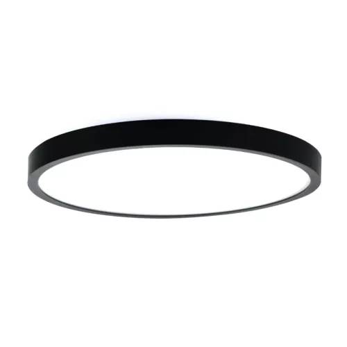LED mennyezeti lámpa, felületre szerelt 24W 4000K 2500lm 104lm/W CELIS kerek IP44 fekete gyűrű ALS LUMILED