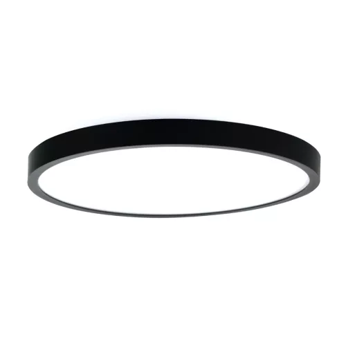 LED mennyezeti lámpa, felületre szerelt 24W 4000K 2500lm 104lm/W CELIS kerek IP44 fekete gyűrű ALS LUMILED
