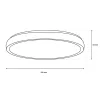 LED mennyezeti lámpa, felületre szerelt 36W 4000K 3820lm 106 lm/W CELIS kerek IP44 fehér gyűrű ALS LUMILED