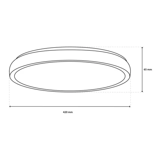 LED mennyezeti lámpa, felületre szerelt 36W 4000K 3820lm 106 lm/W CELIS kerek IP44 fehér gyűrű ALS LUMILED