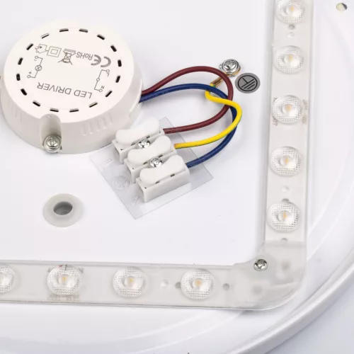 LED Mennyezeti Lámpatest Felületre Szerelhető Panel Mennyezeti Lámpatest WOODY 24W 4000K Kerek IP44 32cm LUMILED