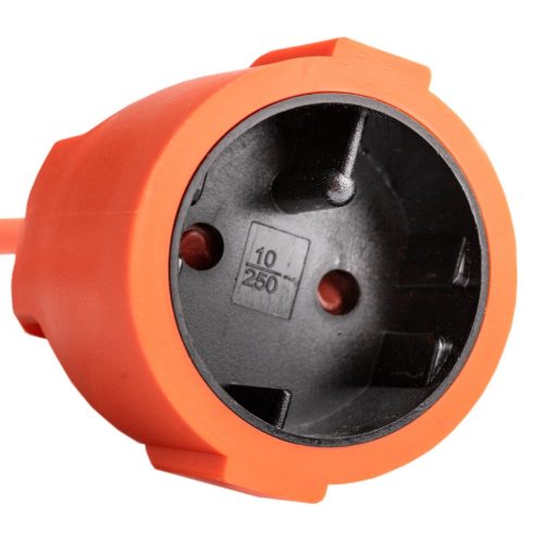 Kerti hosszabbító kábel építési szimpla 1 aljzat 10m narancssárga zsinór GRIDEN Lumiled