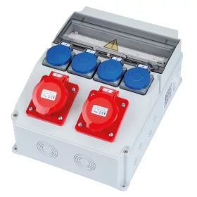   Elektromos elosztószekrény biztosítékokkal LUMIBOX2 CAJA 12M 2x16A/5P 400V 4x230V Schuko LUMILED