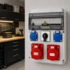 Elektromos elosztószekrény biztosítékokkal LUMIBOX4 CAJA 12M 16A/5P 32A/5P 2x230V Schuko 0/1 32A LUMILED