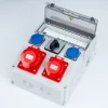 Elektromos elosztószekrény biztosítékokkal LUMIBOX4 CAJA 12M 16A/5P 32A/5P 2x230V Schuko 0/1 32A LUMILED