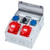Elektromos elosztószekrény biztosítékokkal LUMIBOX5 CAJA 12M 16A/5P 32A/5P 2x230V Schuko L/P 32A LUMILED