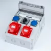 Elektromos elosztószekrény biztosítékokkal LUMIBOX5 CAJA 12M 16A/5P 32A/5P 2x230V Schuko L/P 32A LUMILED
