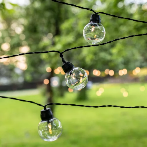 Kerti Solar GIRLAND 50x LED dekoratív golyók 16,7 m meleg 3000K GLADI 2 LUMILED