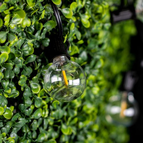 Napelemes kerti girland 40x LED dekoratív gömb 19,55 m 2700K Meleg + Távirányítós CALLIS2 LUMILED