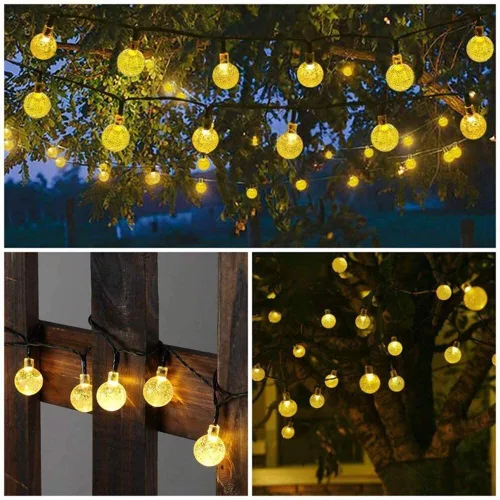 Kerti Solar Girland 50x LED dekoratív golyók 11,8 m 3000K meleg GALLA2 LUMILED