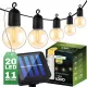 Kerti Solar Girland 20x LED dekoratív golyók 11,58m 3000K meleg LOVO LUMILED