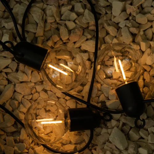Kerti Solar Girland 20x LED dekoratív golyók 11,58m 3000K meleg LOVO LUMILED