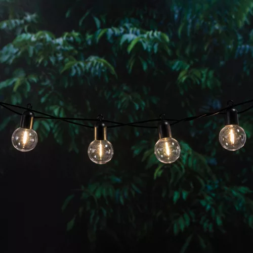 Kerti Solar Girland 20x LED dekoratív golyók 11,58m 3000K meleg LOVO LUMILED