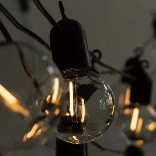 Kerti Solar Girland 20x LED dekoratív golyók 11,58m 3000K meleg LOVO LUMILED