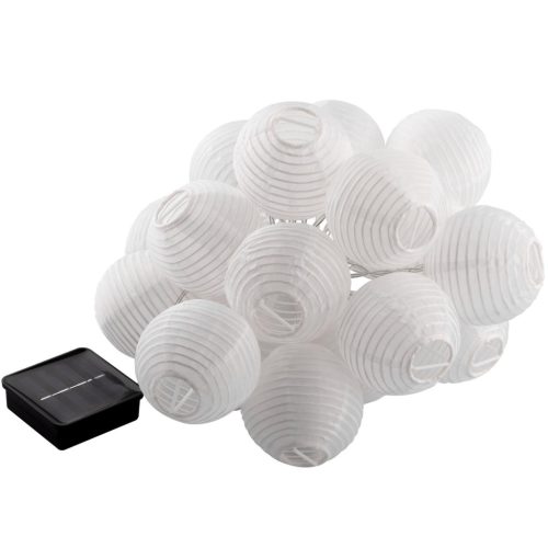 Kerti Solar Girland 20x LED dekoratív lámpák 7,59 m meleg 3000K RISA LUMILED